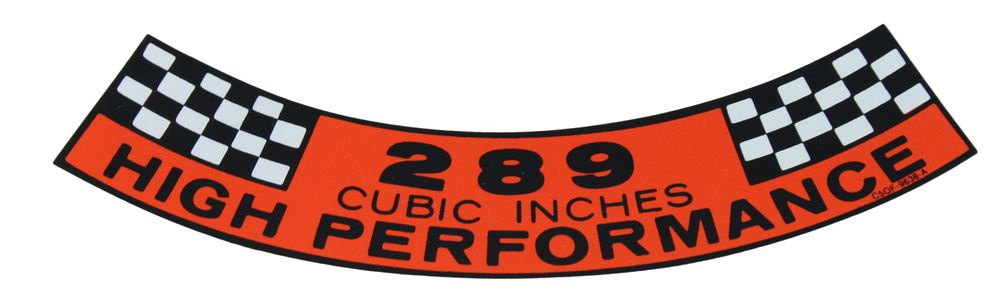 Dekal Luftfilter Ford 289-HP 65-67