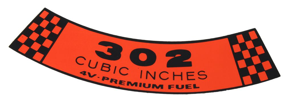 Dekal Luftfilter Ford 302-4V 68-69