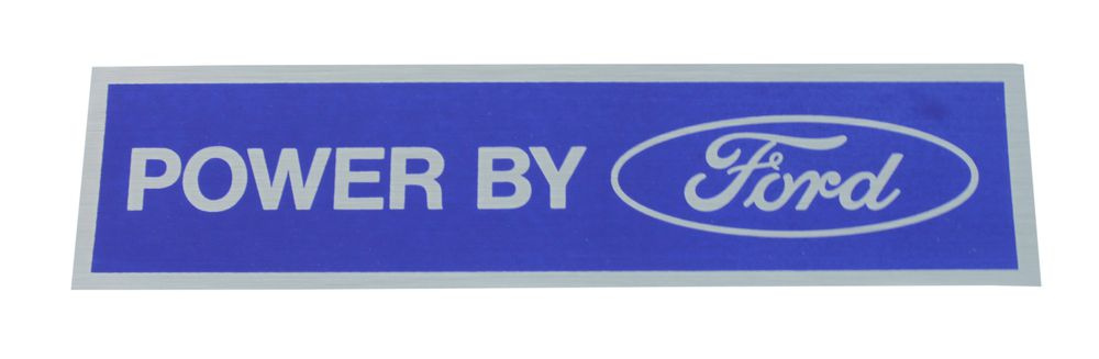 Dekal Power by Ford ventilkåpa silver