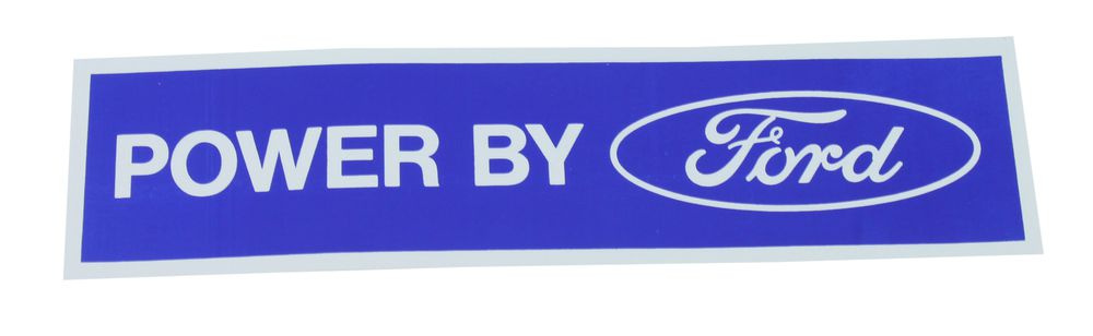 Dekal Power by Ford ventilkåpa vit