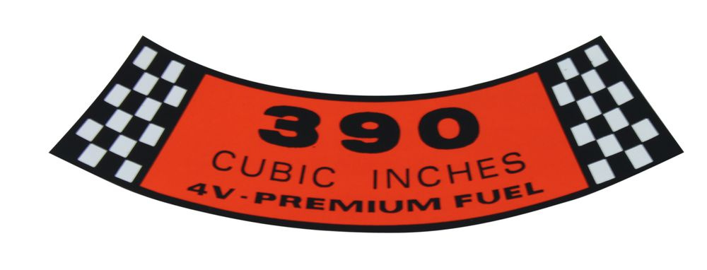 Dekal Luftfilter Ford 390-4V 65-69