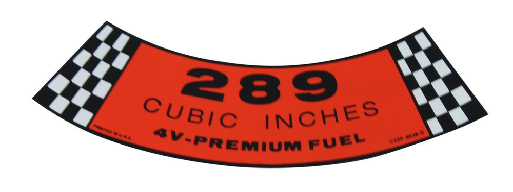 Dekal Luftfilter Ford 289-4V 65-66