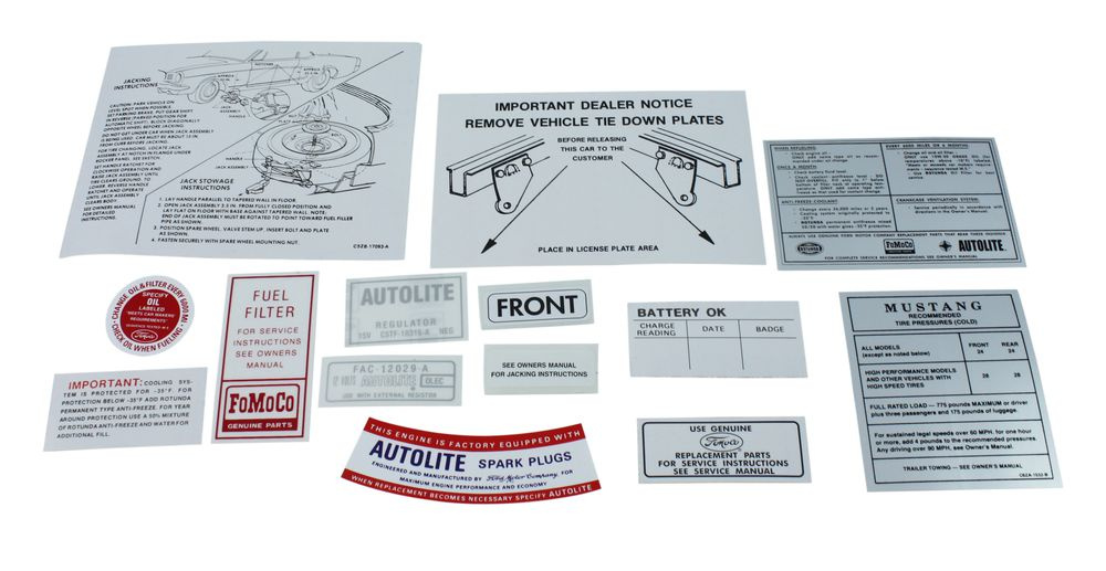 Dekalsats Mustang 1965 14 delar