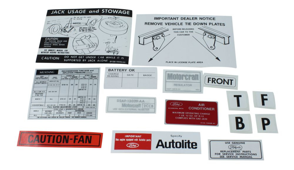 Dekalsats Mustang 1973 12 delar