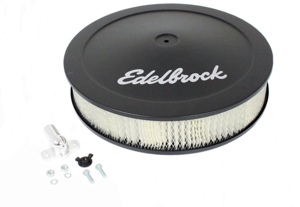 Luftrenare V8 svart, Edelbrock 14
