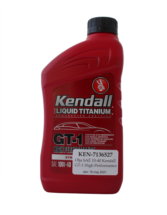 Olja SAE 10-40 Kendall GT-1 High Performance