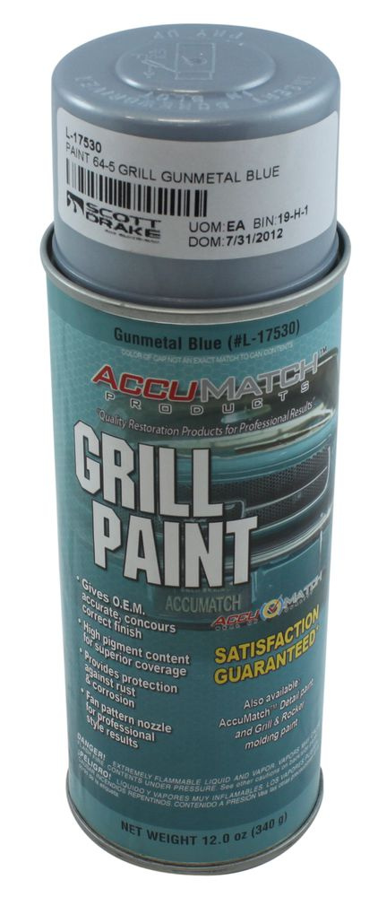 Lack grill 65 Mustang grå-blå