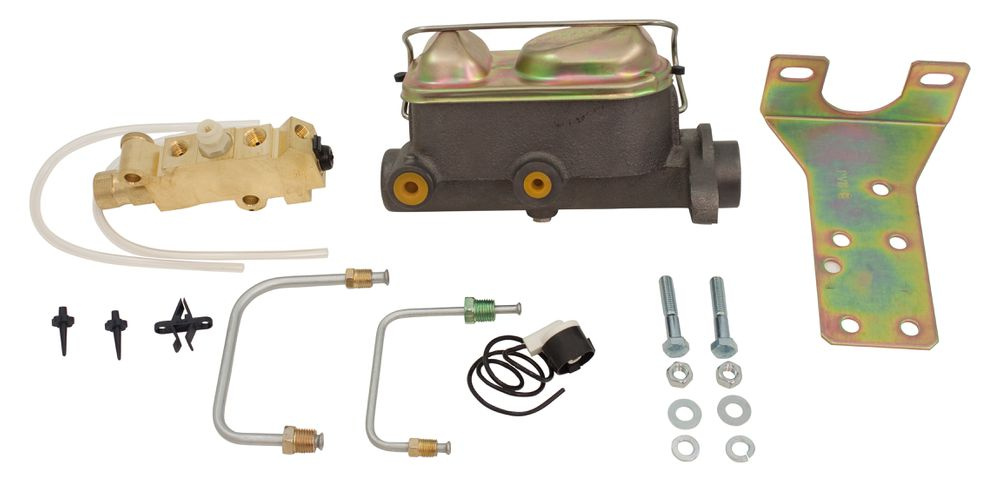 Huvudcylinder Broms Mustang 64-66 2-krets/fördelningsblock