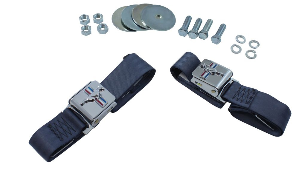 Säkerhetsbälte 2 punkt blå Mustang