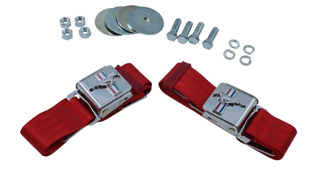 Säkerhetsbälte 2 Punkt Röd 65 Mustang