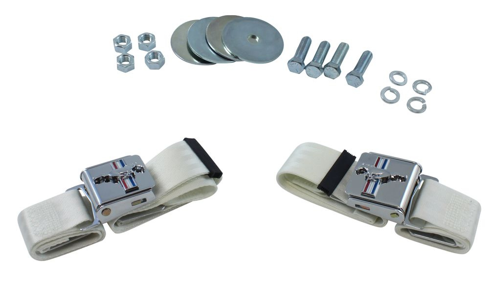 Säkerhetsbälte 2 punkt Vit Mustang