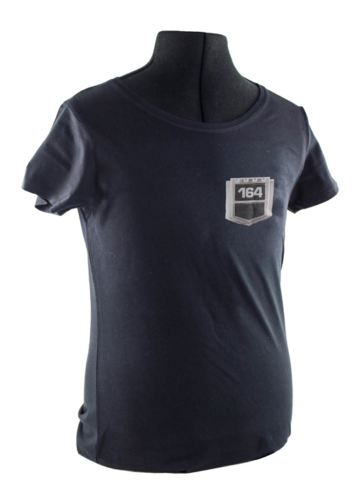 T-shirt dam svart 164 emblem