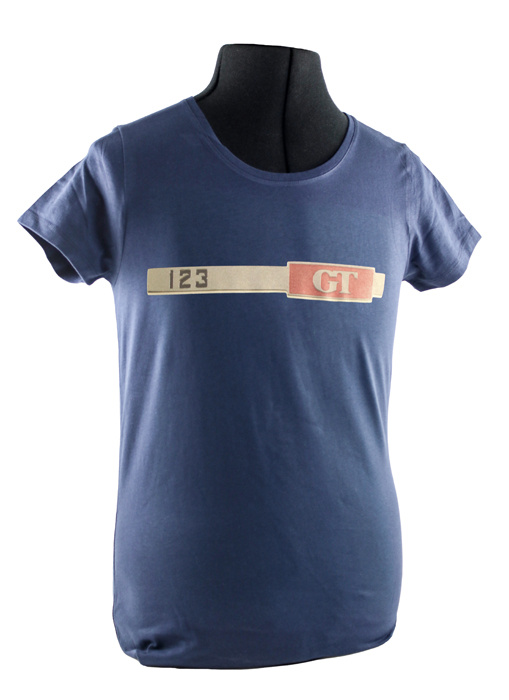 T-Shirt dam blå 123GT emblem