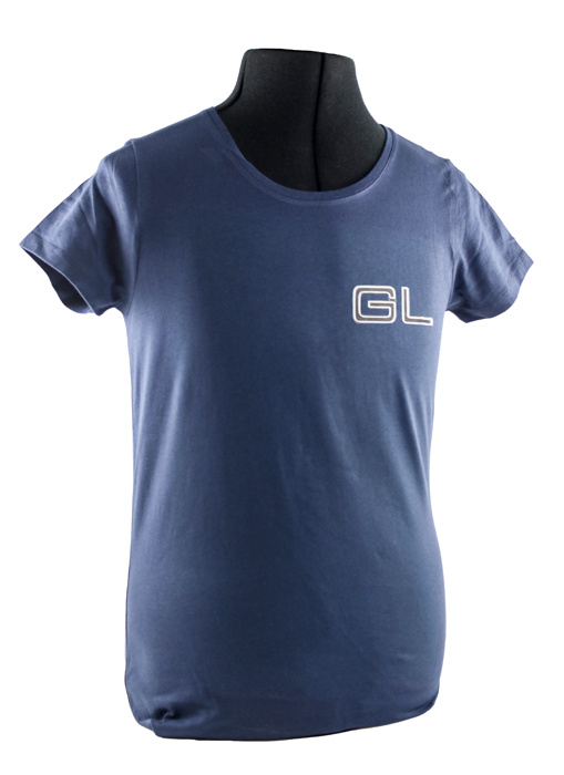 T-shirt dam blå GL emblem