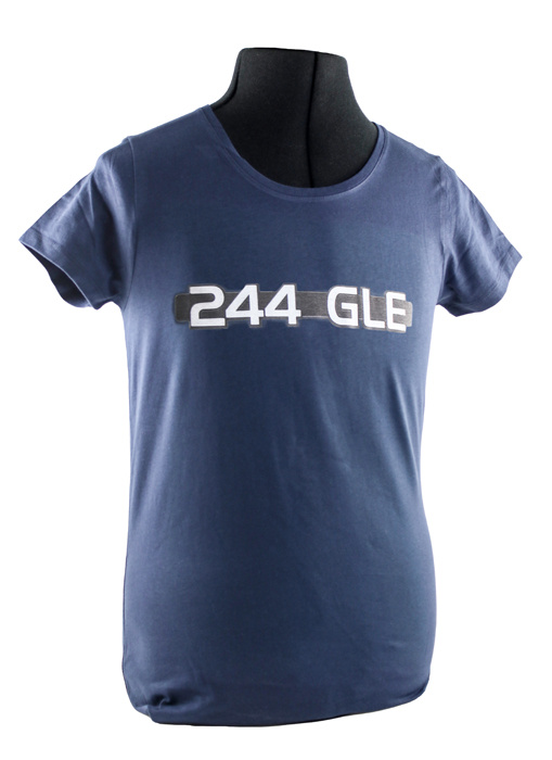 T-shirt dam blå 244 GLE emblem