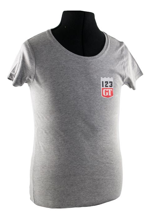 T-shirt dam grå 123GT emblem