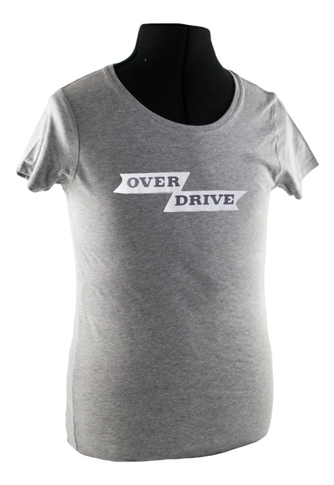 T-Shirt dam grå overdrive emblem